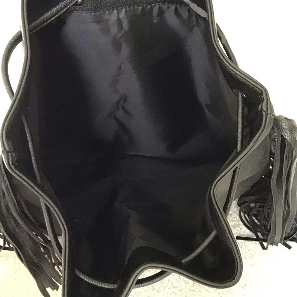 Victoria's Secret Black Fringe Bag